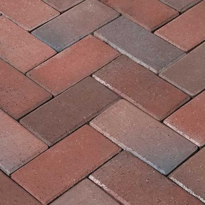 Клинкерная брусчатка Penter Rotblaubunt с фаской, 200x100x52 мм